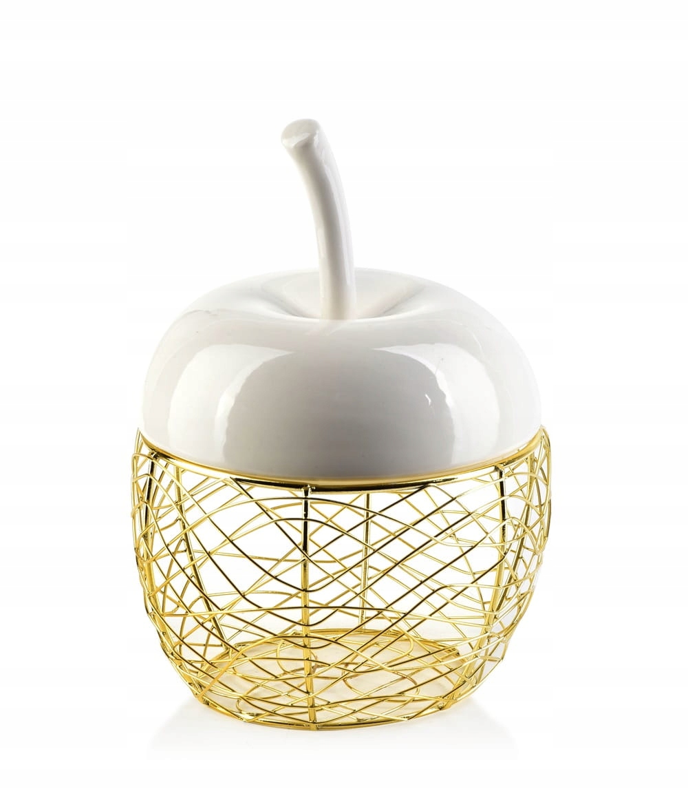 

Złoty koszyk z pokrywką apple