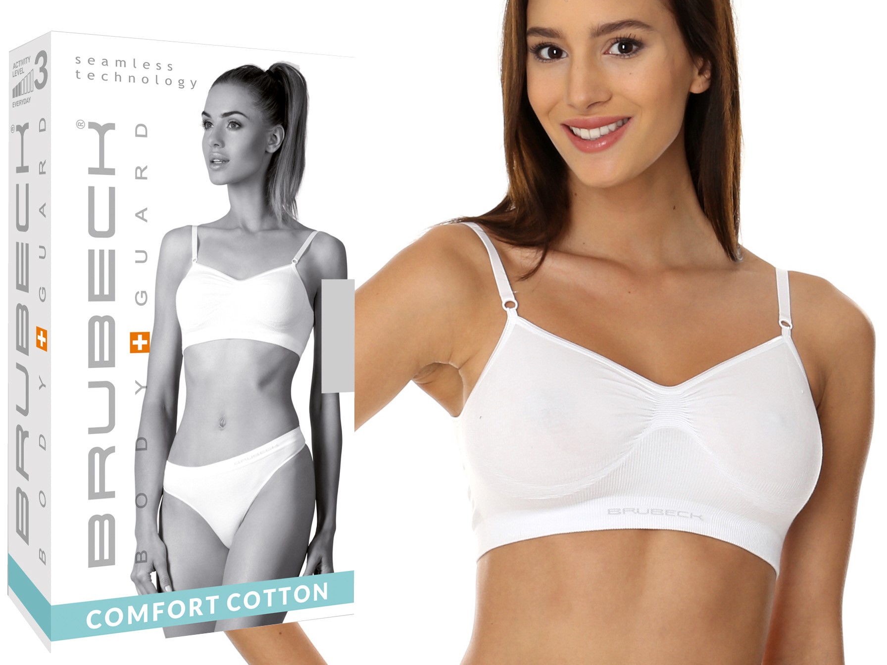 

Brubeck comfort cotton Stanik BR00012A biały 75C