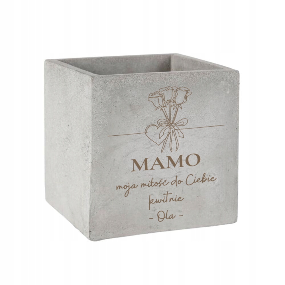 

Doniczka Betonowa Dzień Mamy Osłona Kwiaty