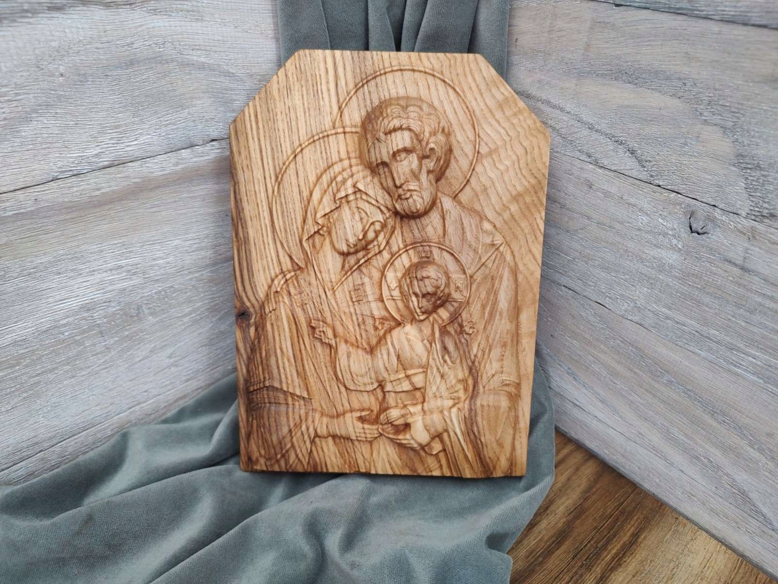 Plácačka Obraz Svaté Rodiny dřevo Svatá rodina V dárek svatba 20