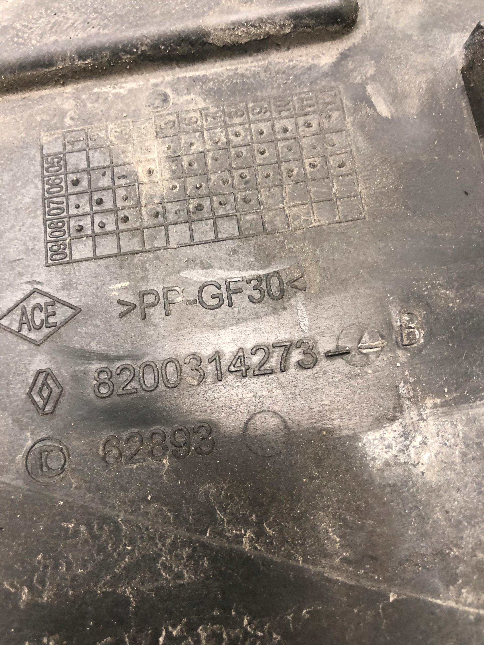 obal akumulátoru RENAULT CLIO III 8200314273 8200314272