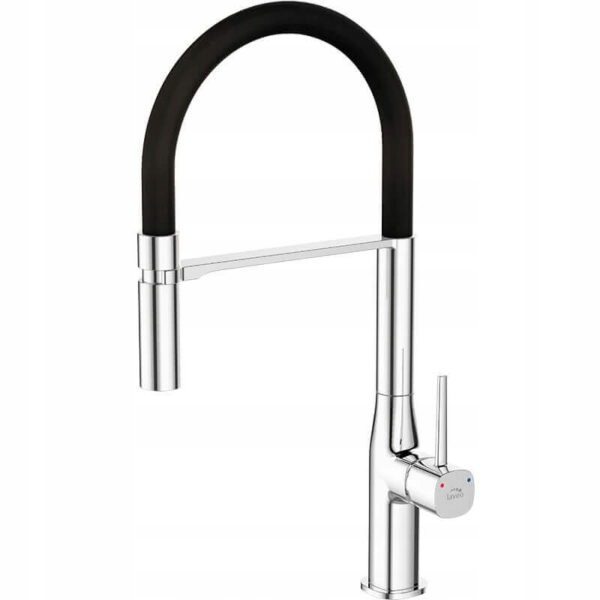 

Bateria Kuchenna Z Elastyczną Wylewką Czarna Chrom