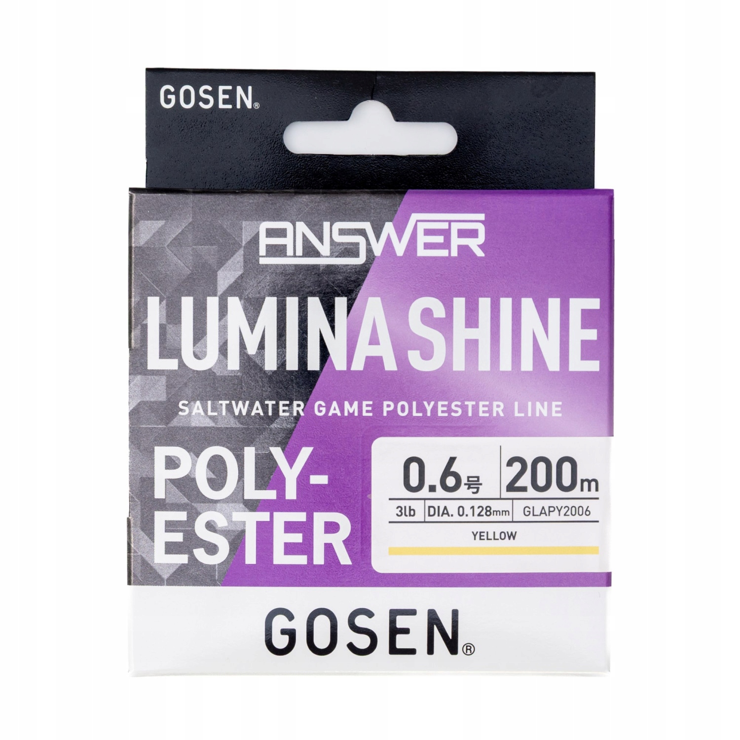 Gosen Answer Lumina Shine, Japońska Żyłka Poliestrowa Żółta Pe 0.6 200m