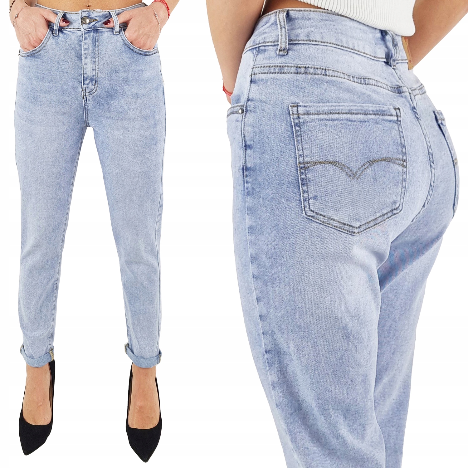 120 _spodnie Damskie M.sara jeans Blue _XL/42