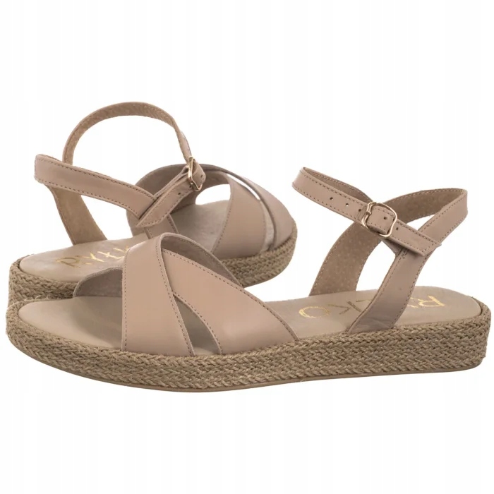 Kožené dámské sandály na léto Ryłko Béžové 1IG21_Z_ _6NY