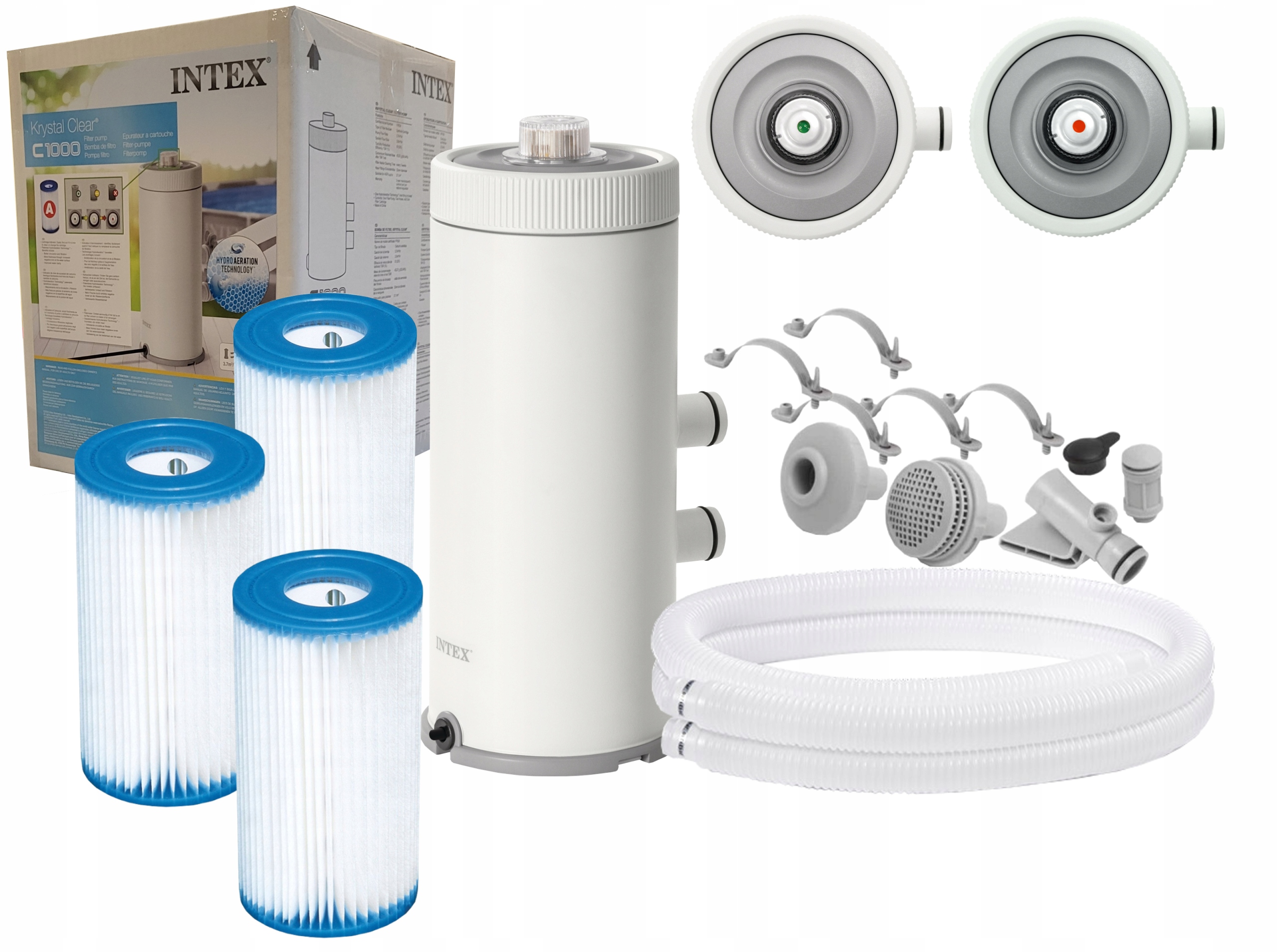 Intex 26638 Filtračná pumpa 3785 l/h 3x Filtre Bazén kompletný nový model