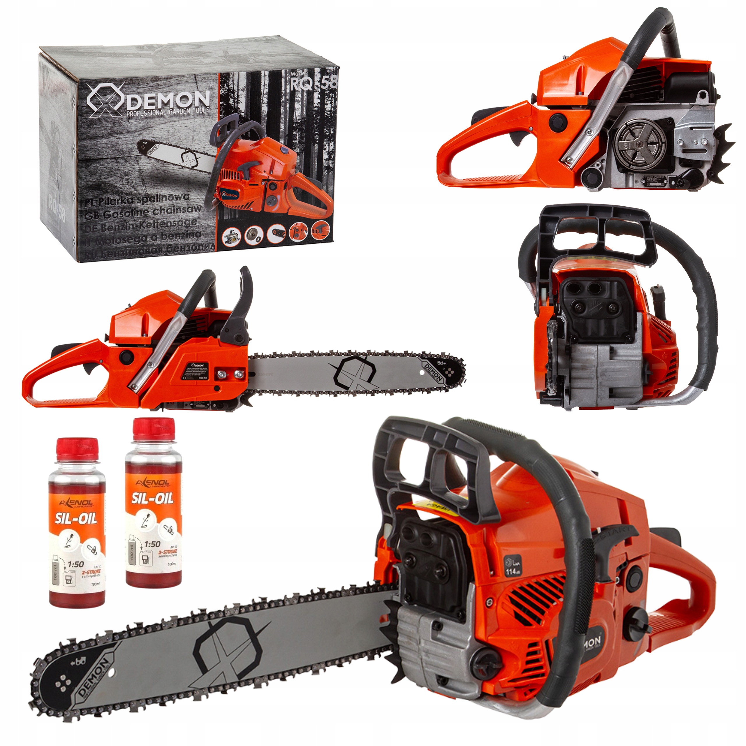 Piła Spalinowa Pilarka Do Drewna Łańcuchowa Demon RQ-58 Prowad Łańcuh