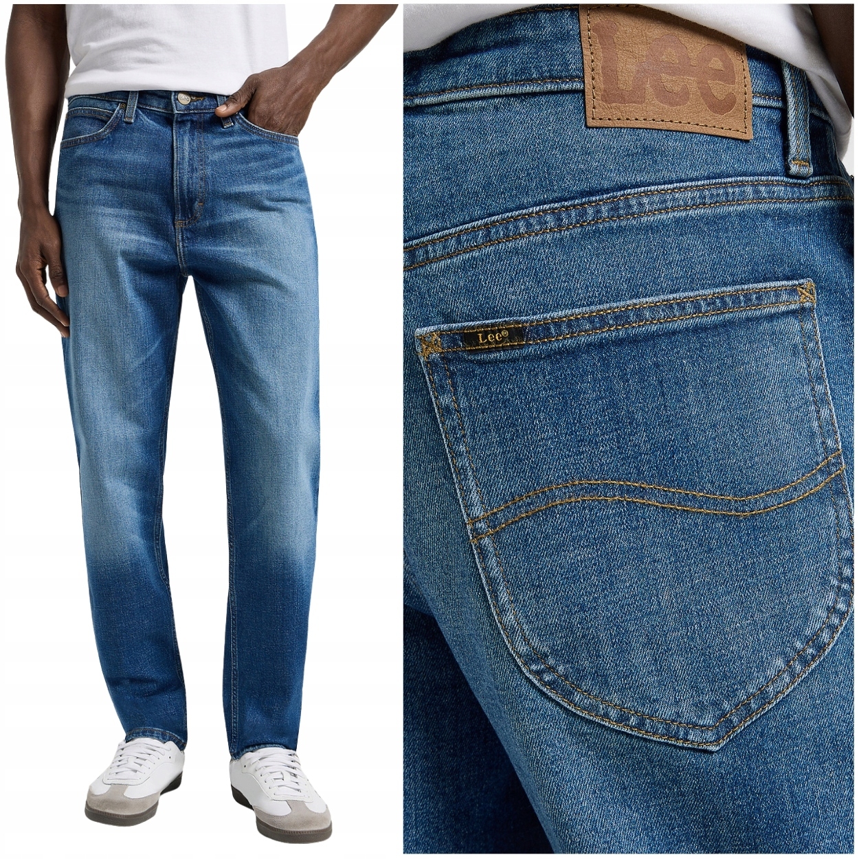 Lee Austin regular tapered Newman klasické tmavé džínové kalhoty W30 L30