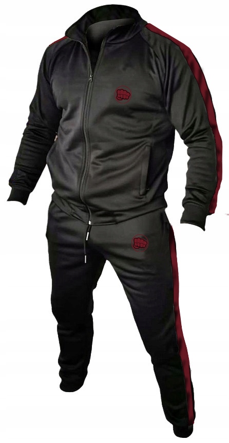 Dres Sportowy WarHouse Small Logo Komplet Black/Burgundy L