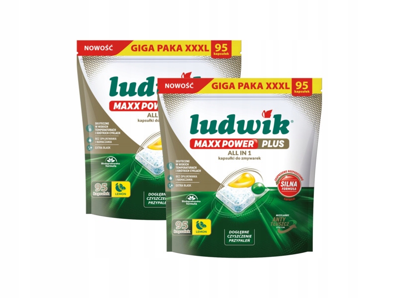 Kapsułki do zmywarek Ludwik Maxx Power Plus 190 szt.