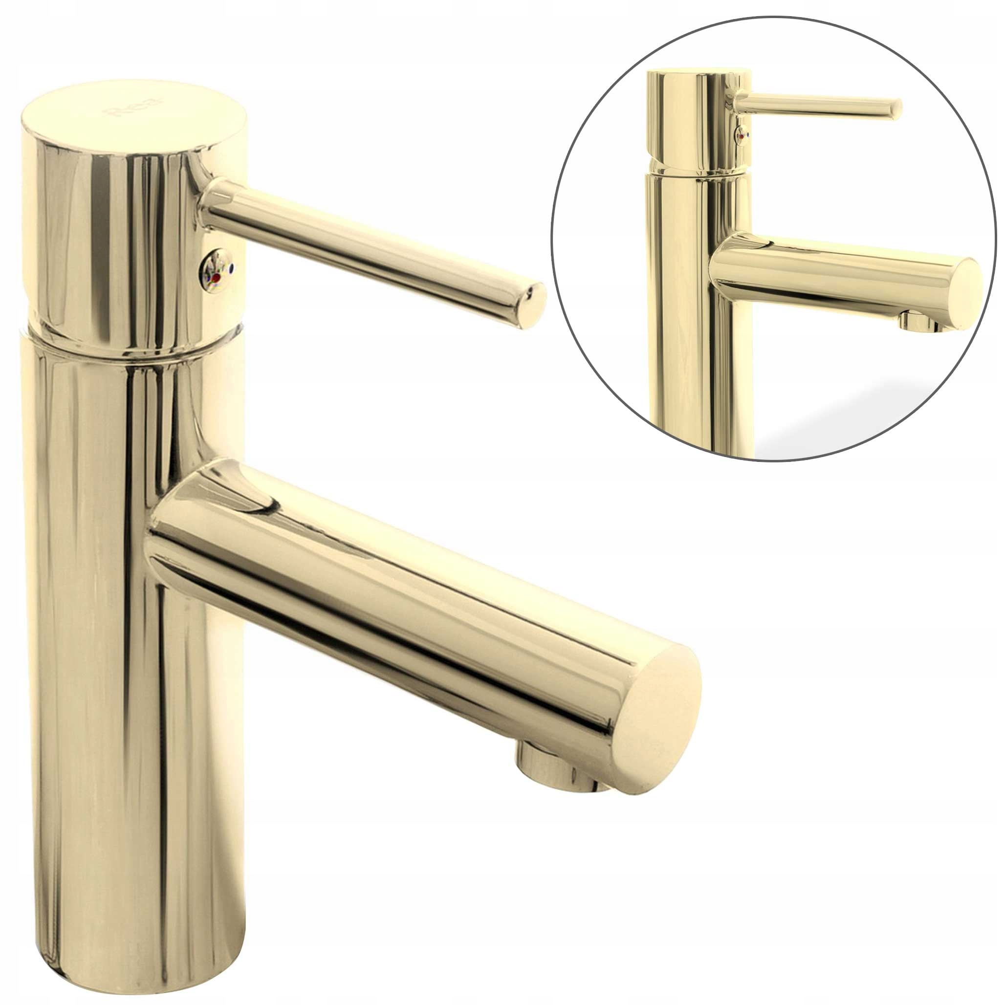 Umývadlová batéria Jasno-zlatá Nízka Stojaca pre umývadlo Rea Tess Lesk