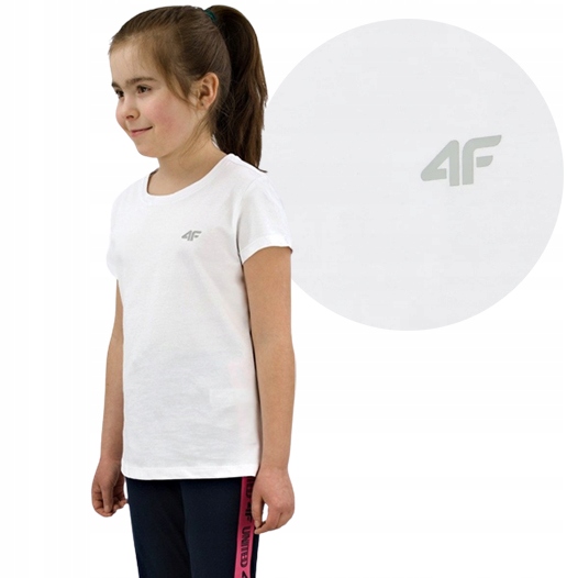 

Koszulka T-shirt Dziewczęcy 4F JTSD001-10S r.158