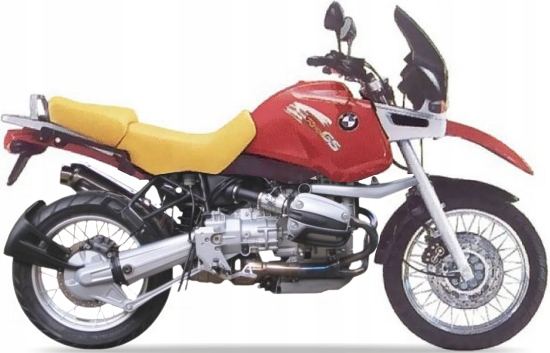 Samolepky Na Motocykl Juula Pro Bmw R 1100 Gs 1994-1996 Červeno-žluté
