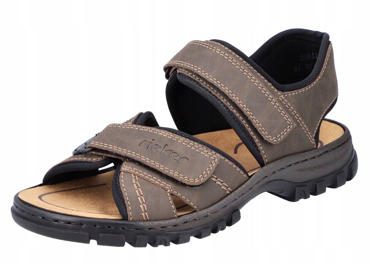 Rieker 25051-27 vel.44 hnědé klasické pánské sandály