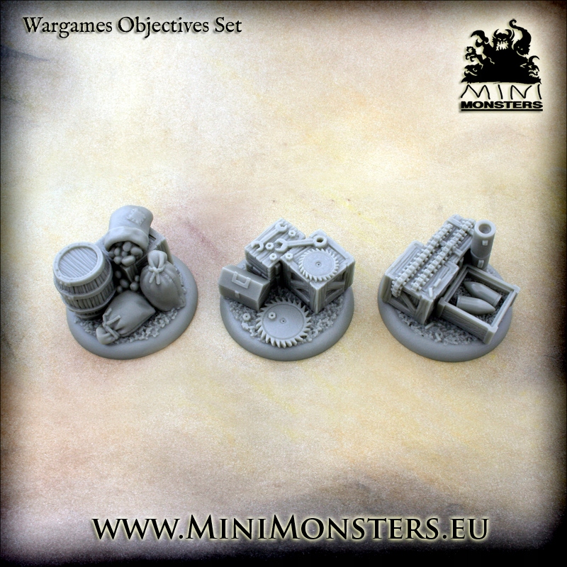 WARGAMES OBJECTIVES - 3szt. ŻYWICA - Warmachine System Inne systemy