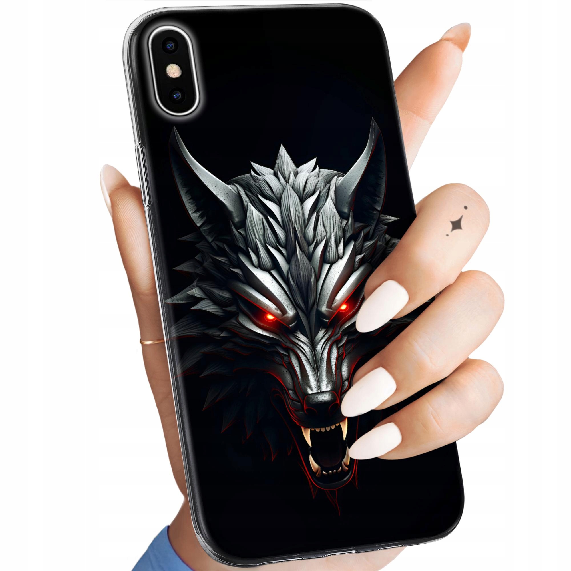 Etui Do Iphone Xs Max Wiedźmin Witcher Biały Wilk Dziki Gon Obudowa