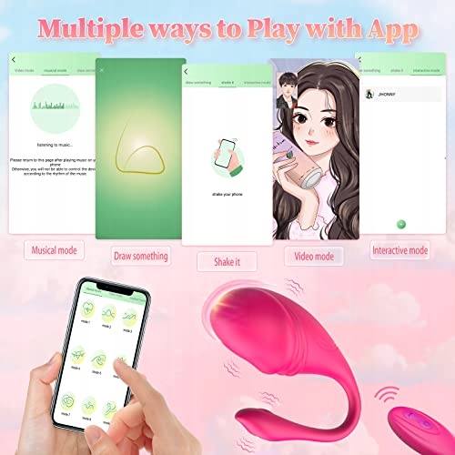 DILDO VIBRATOR ZABAWKA EROTYCZNA DLA KOBIET Z BLUETOOTH I 9 TRYBAMI — miniatura 3