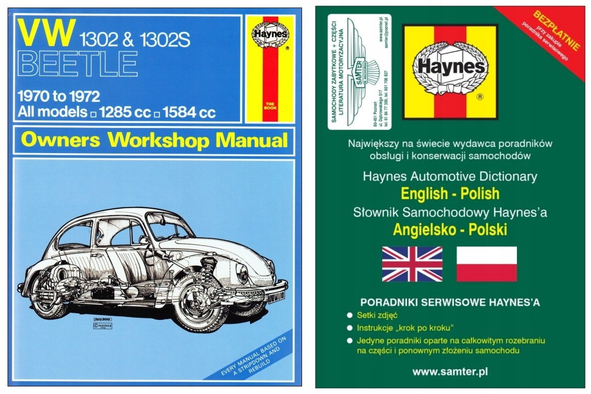 VW Garbus Beetle 1302 1302S (1970-72) instrukcja napraw Haynes +GRATIS 24h