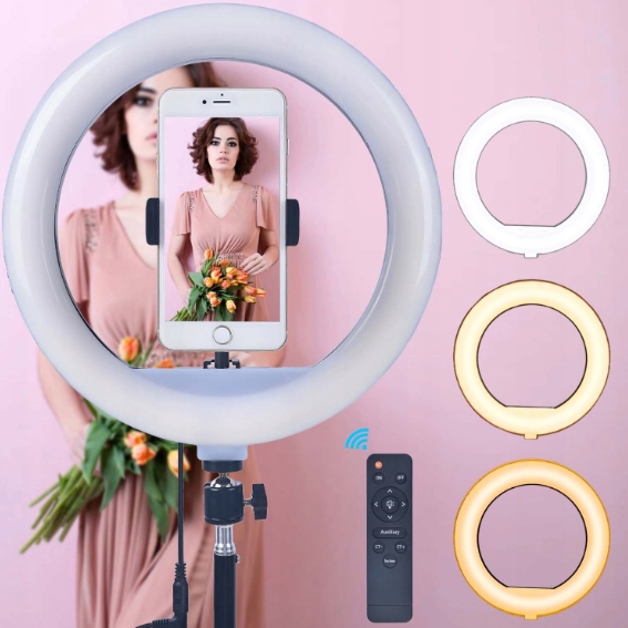 RING DO ZDJĘĆ FILMÓW SELFIE MAKIJAŻ LAMPA PIERŚCIENIOWA LED 240 W 220 CM EAN (GTIN) 4006116444512