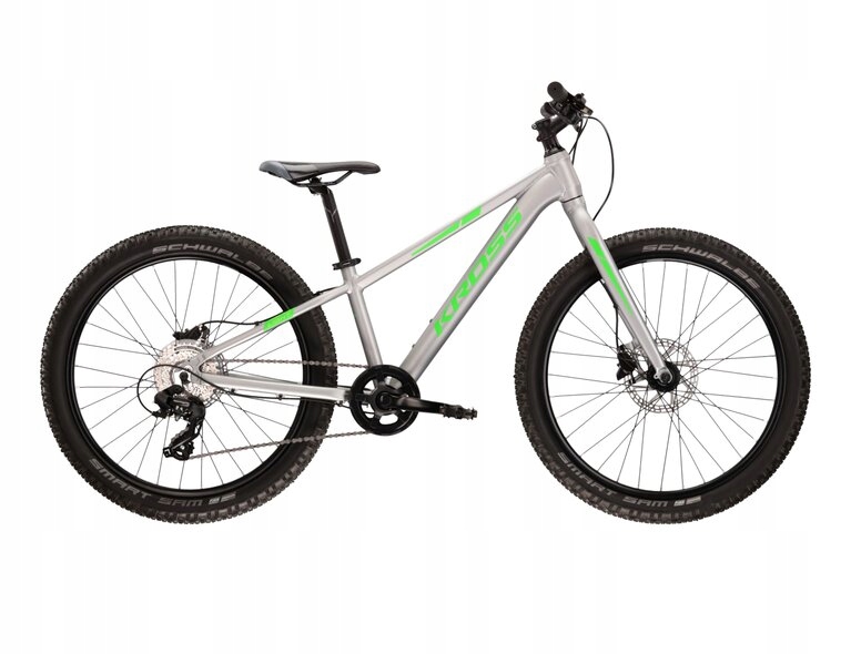 Rower Kross Level Jr 3.0 Light koła 24 rama 12 cali srebrny zielony