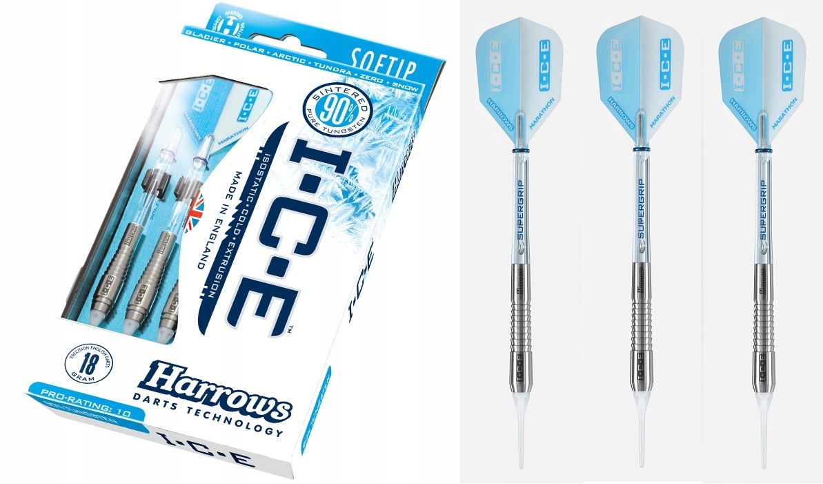 Rzutki Lotki Harrows Ice 18 Gram Groty 90% Tung