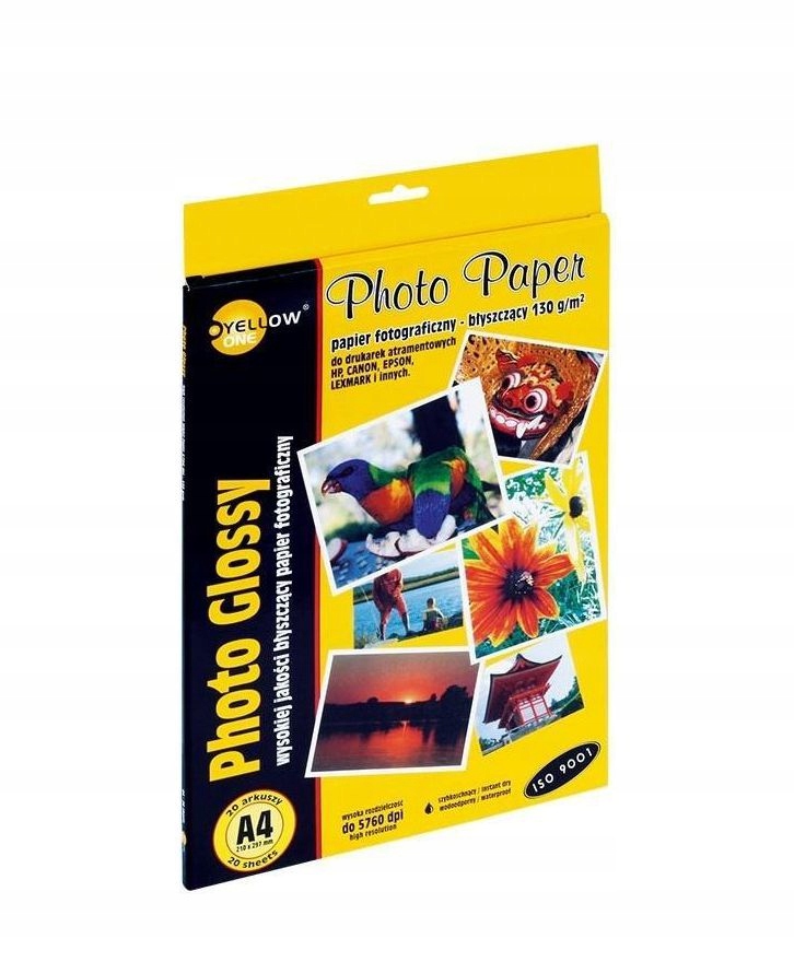 Papier Foto A4/20ARK Błyszczący 130G Yellow One