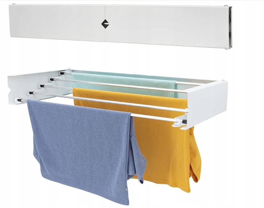 Suszarka do ubrań montowana na ścianie 95 cm, wysuwana suszarka do prania