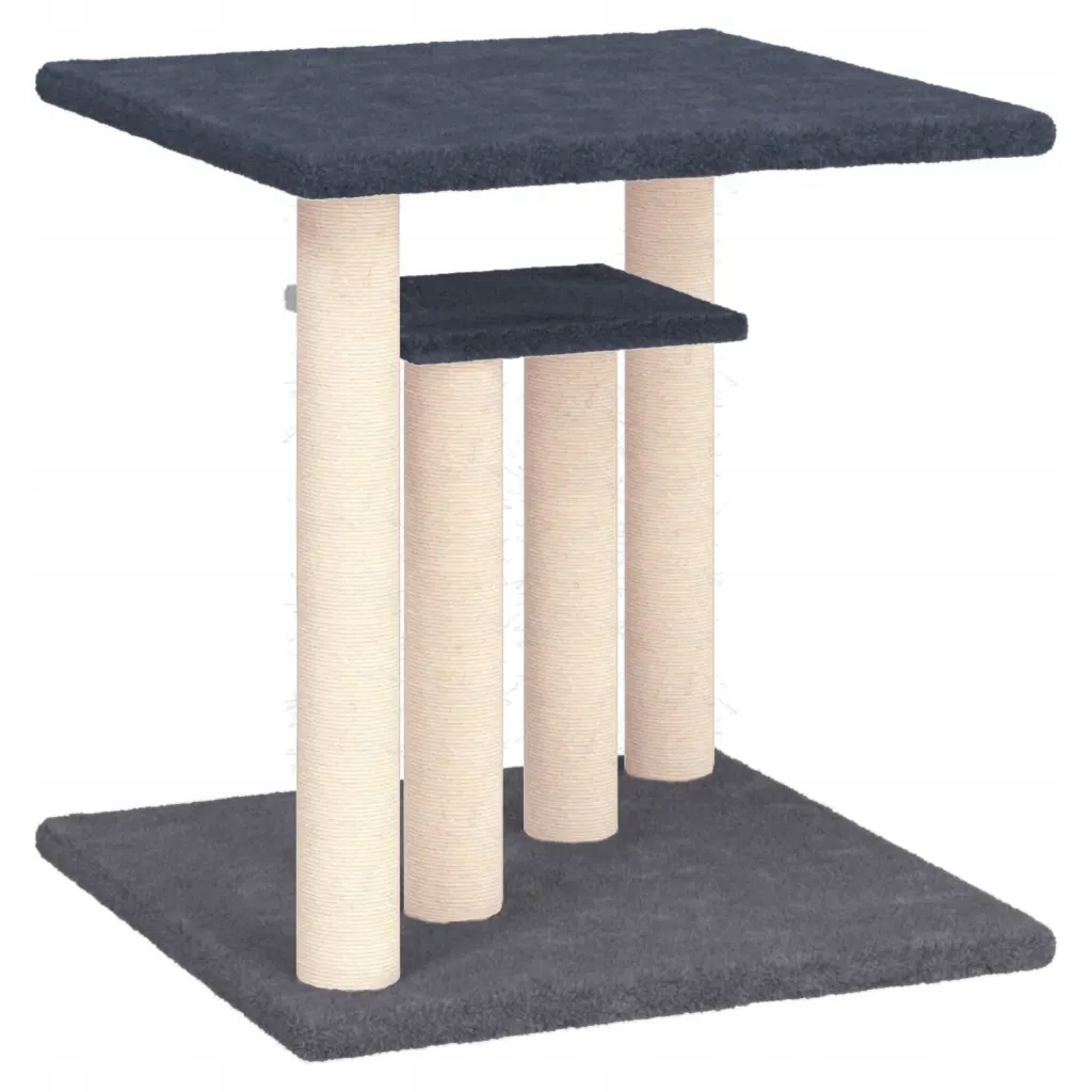 Levně vidaXL Škrabadlo pro kočky s plošinami, tmavě šedé, 50 cm