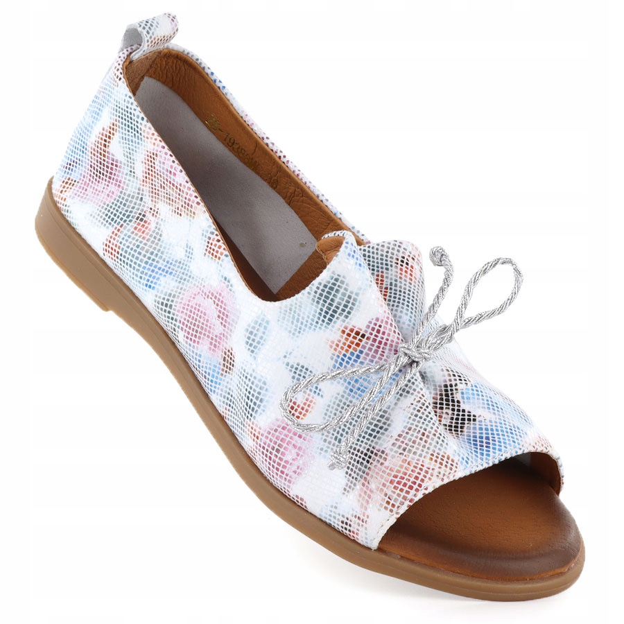 Dámské kožené polobotky open toe multicolor Cambell 19388 39