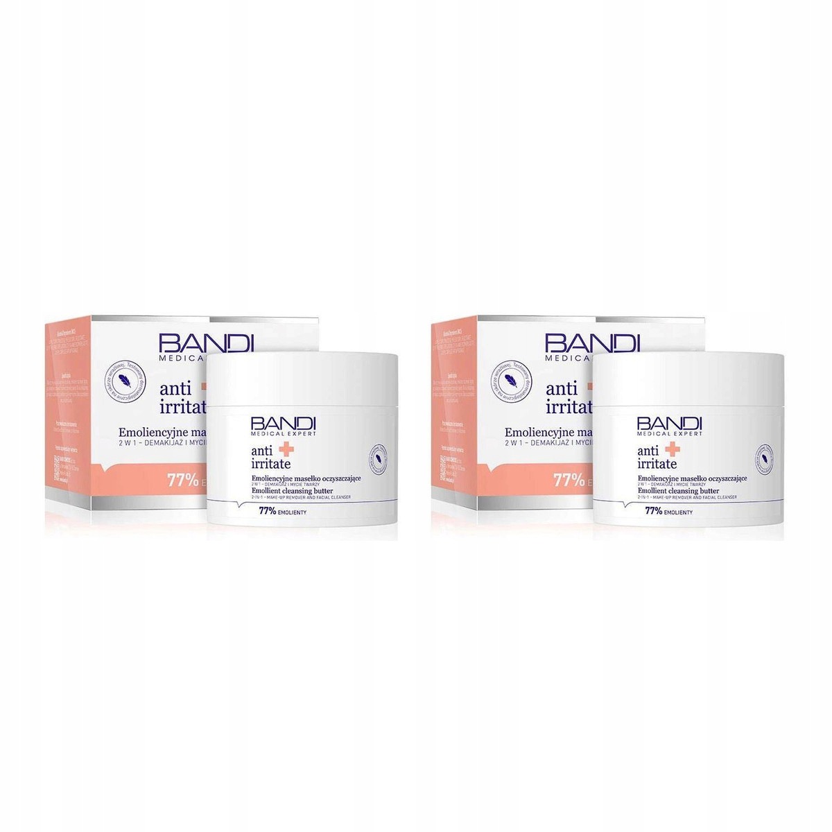 Zestaw 2x Bandi Medical Expert Anti Irritate emoliencyjne masełko 2w1 90ml