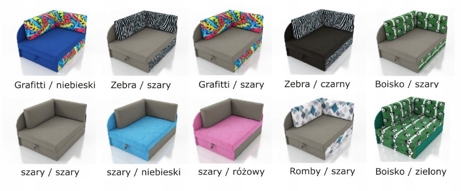Tapczan LOLEK, kanapa, narożnik, sofa, amerykanka Informacje dodatkowe wysuwany pojemnik na pościel