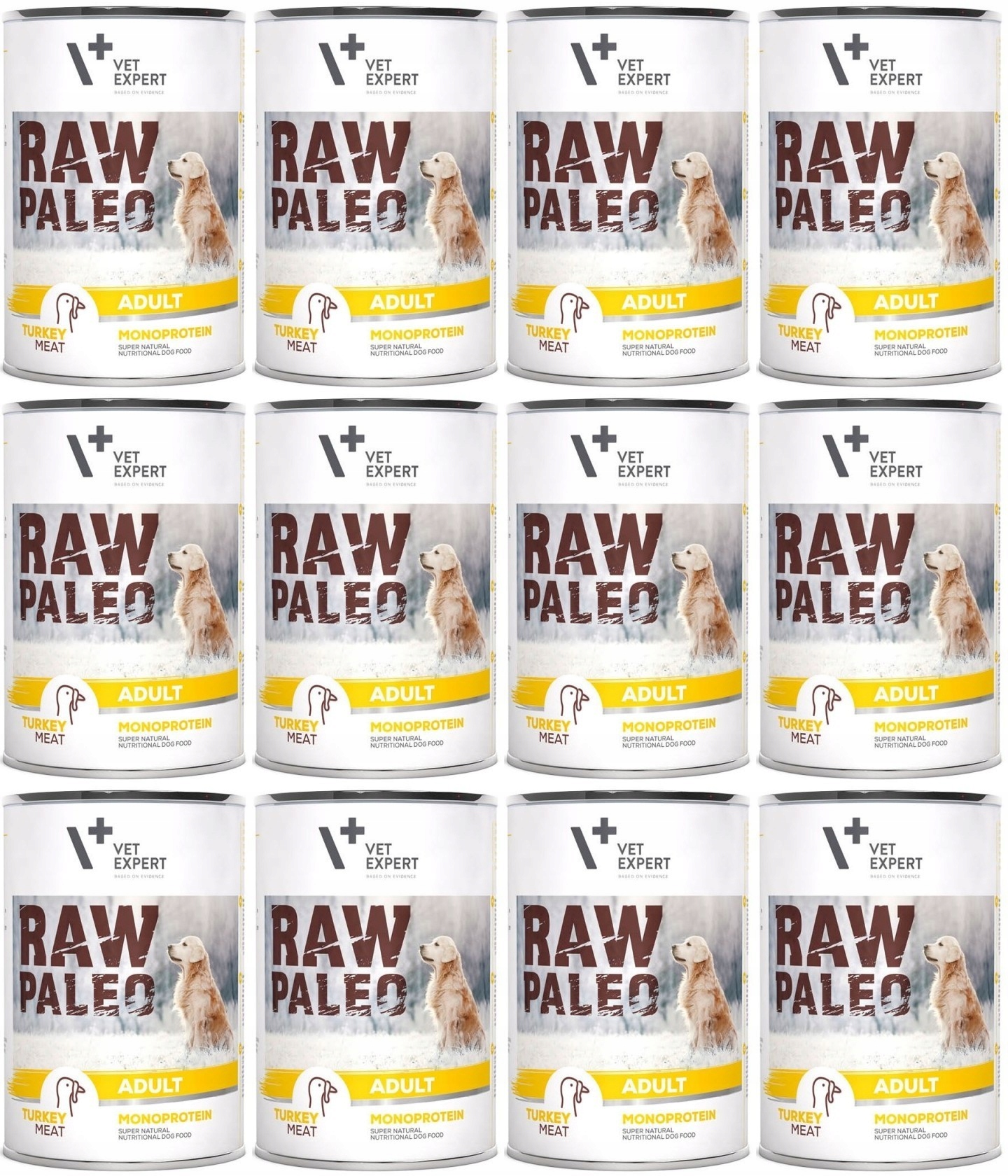 Levně VetExpert Raw Paleo Adult Krůta 12 x 400 g