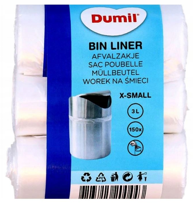 

Dumil worki na śmieci łazienkowe 3L 150 szt