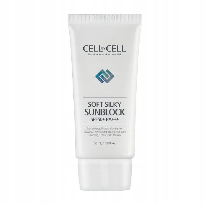 Hedvábný krém SPF50 s pupečníkem asijským, nikotinamid pro efekt "glass skin" Cell by Cell