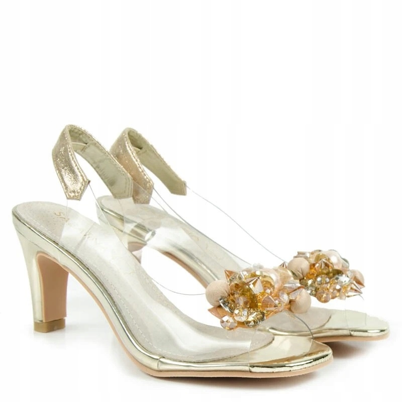 Sabatina 1014-5 Zlaté 36 Nazouvací Silikonové Transparentní Gelové Sandály