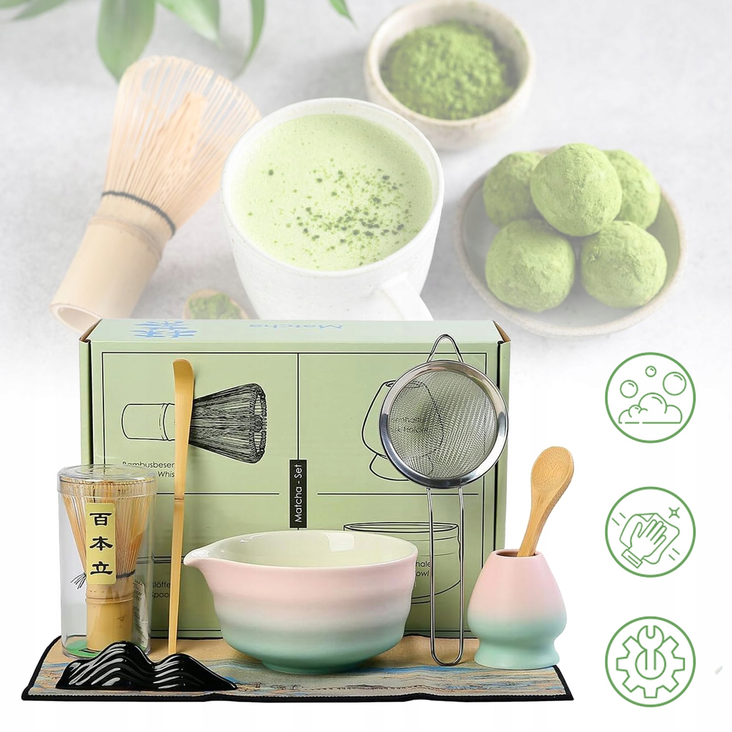 Japonská Matcha Kompletní Sada 8 Ks Sada Japonského Obřadu Matcha