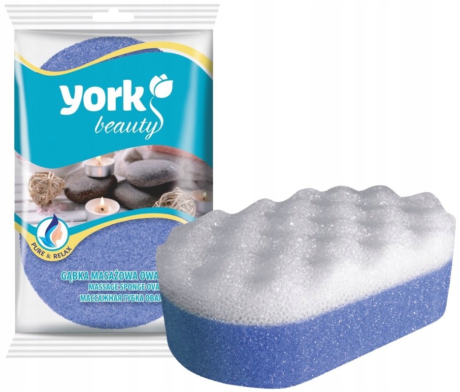 YORK GĄBKA KĄPIELOWA DO MYCIA CIAŁA KĄPIELI MASAŻU MYJKA MASAŻÓWKA SPA