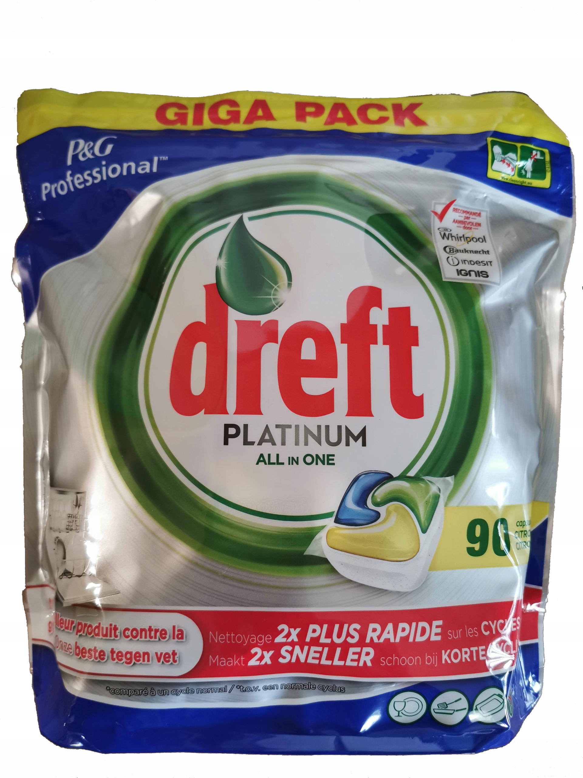 

Dreft Platinium Lemon Kapsułki do Zmywarki 90 szt.