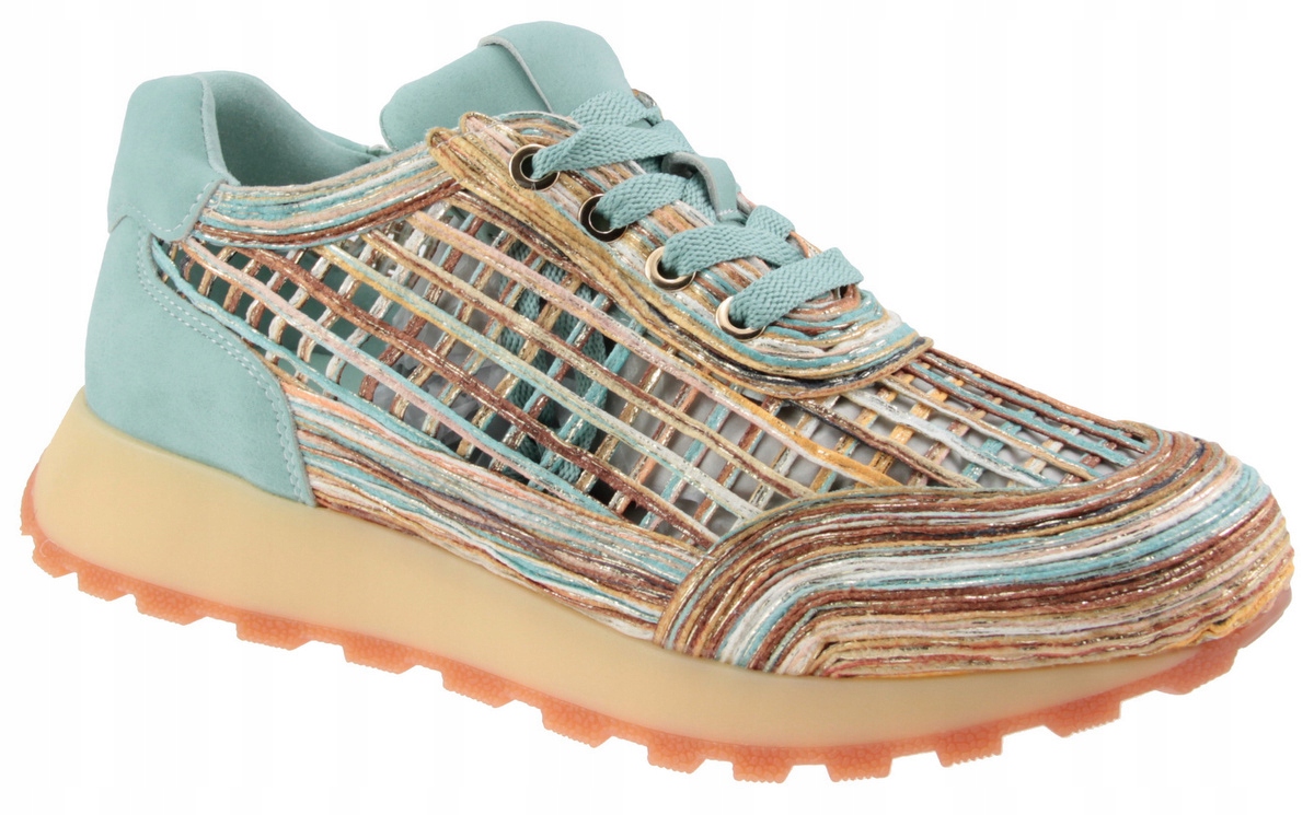 Półbuty Artiker 58C1289 Błękitne Ażurowe Sportowe R. 39