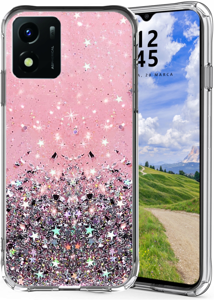 

Etui do Vivo Y01 Glitter Case Kolorowy Brokat