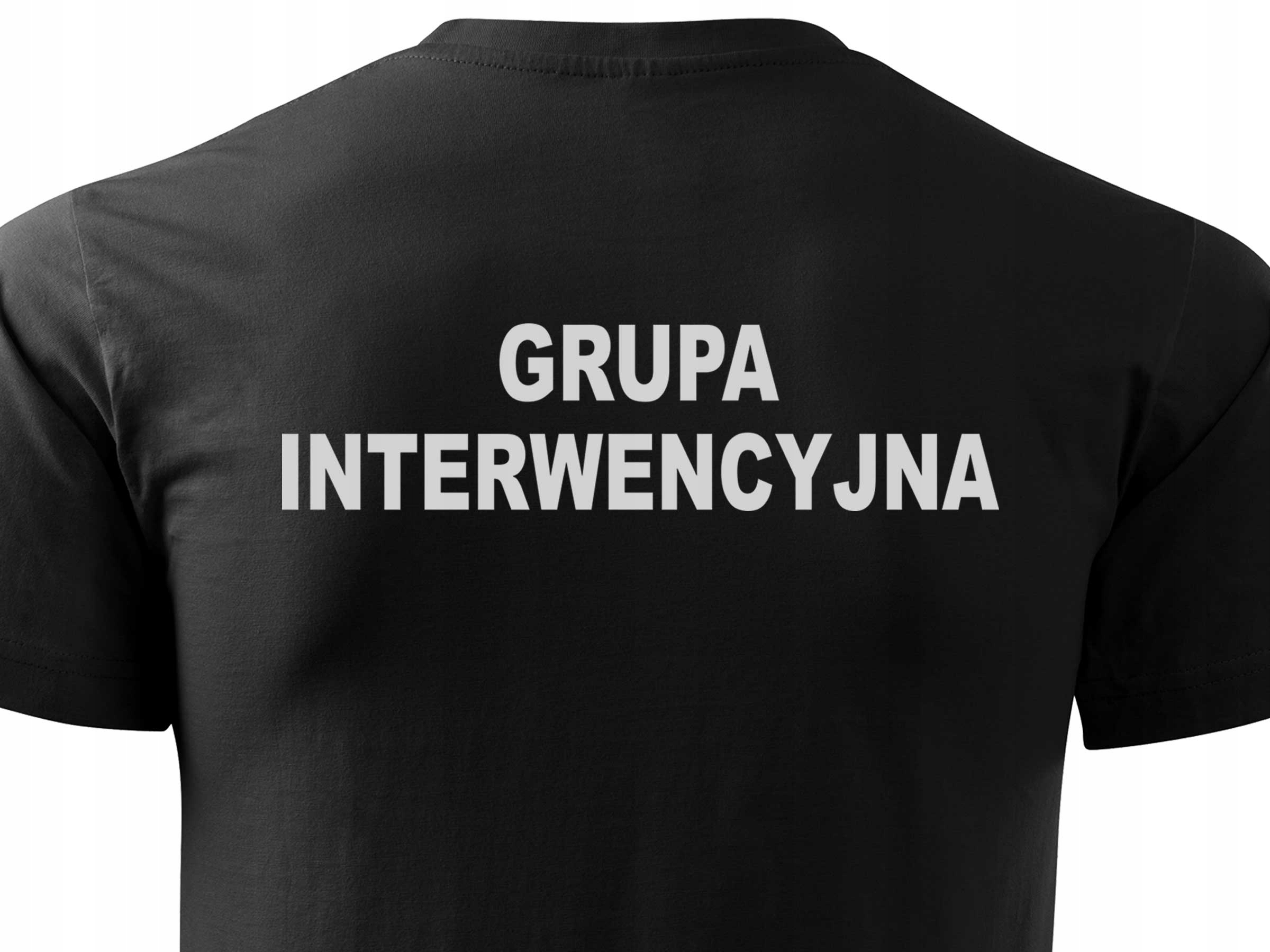 

Czarna Koszulka Odblaskowa Grupa Interwencyjna - M