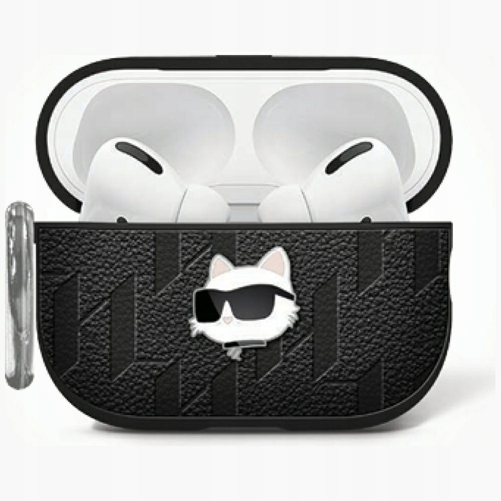 Etui Karl Lagerfeld Monogram Choupette Head do AirPods 4 czarny