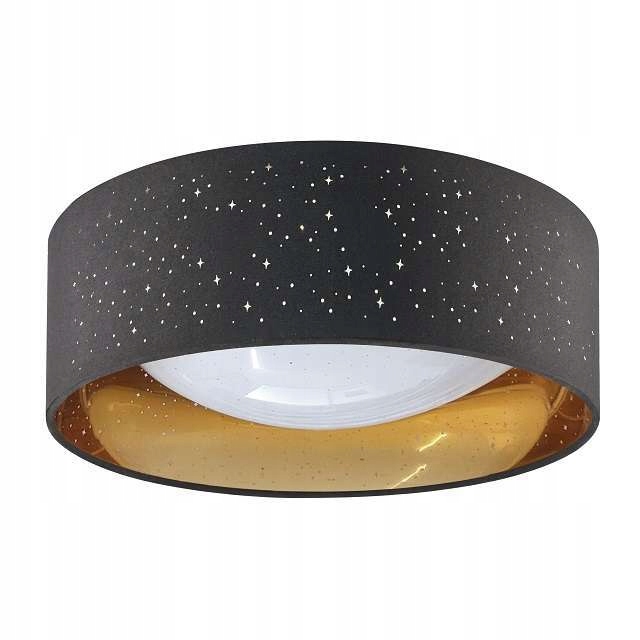 Plafon Led Tuluza 32cm 18W 1850lm 4000K czarno-złoty starry effect