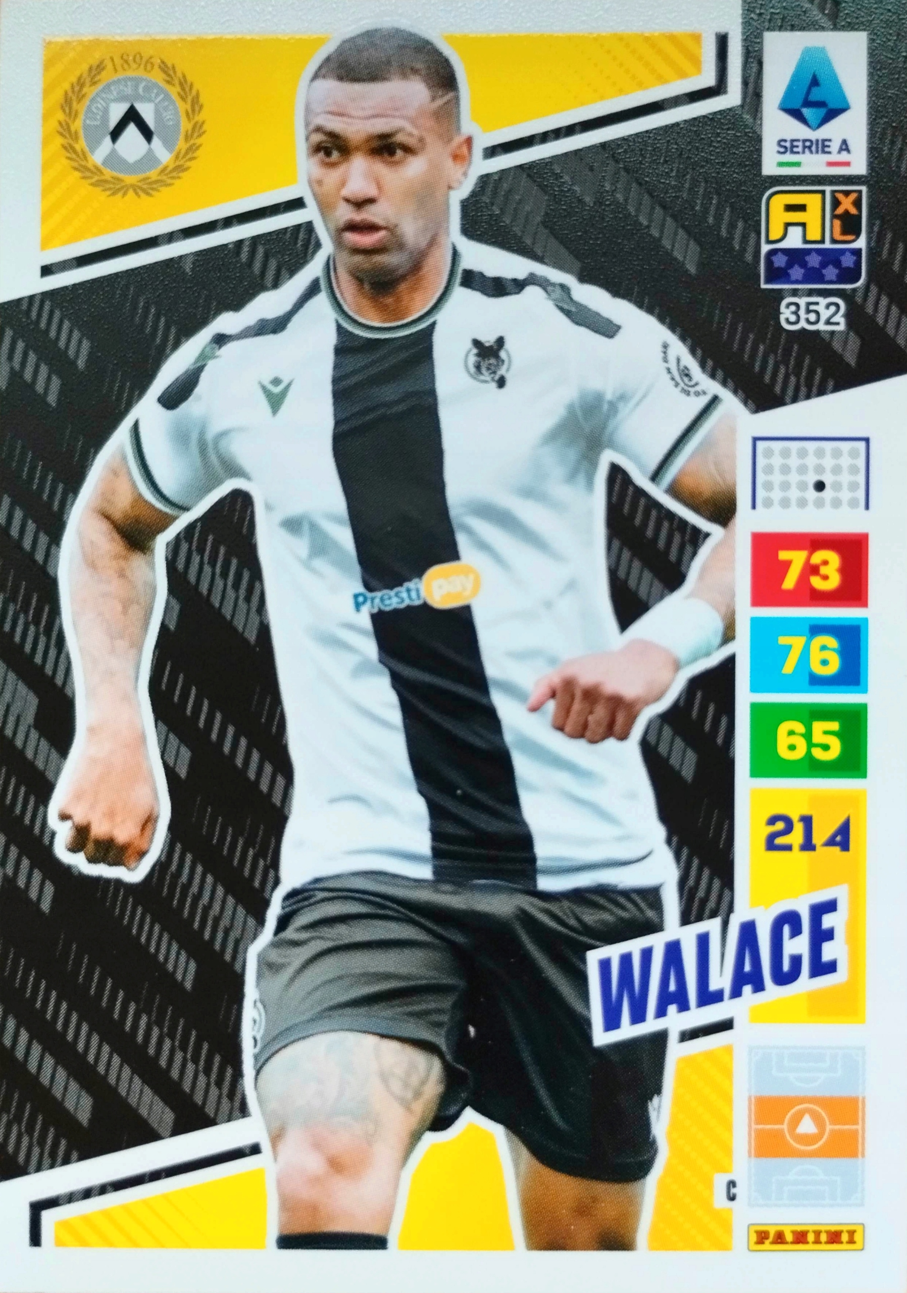 Panini Calciatori Liga Włoska 2023 2024 352 Walace Udinese