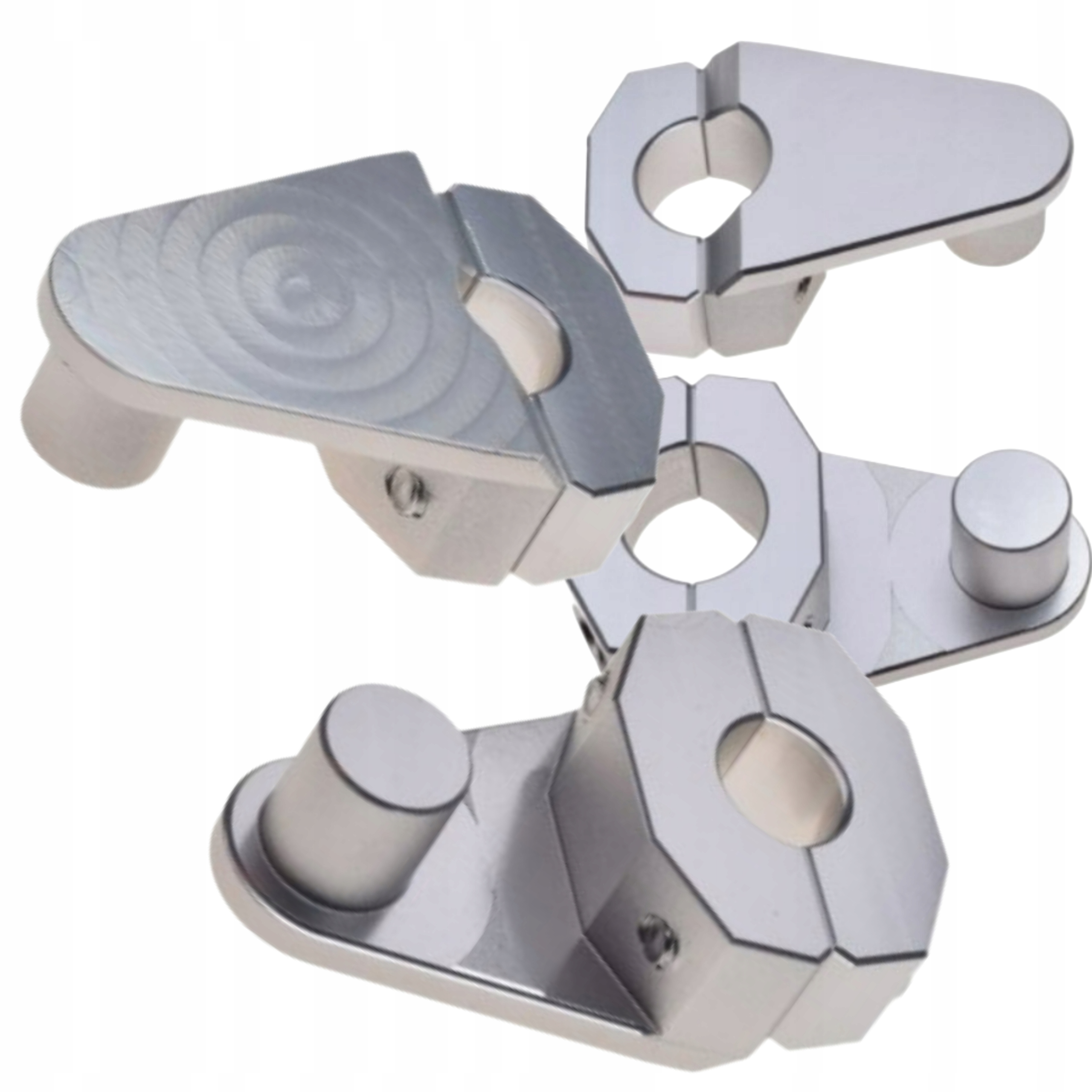 Motocyklové Upevnenie Zvýšenie Volantu 22.2/22 mm Strieborné 60 mm