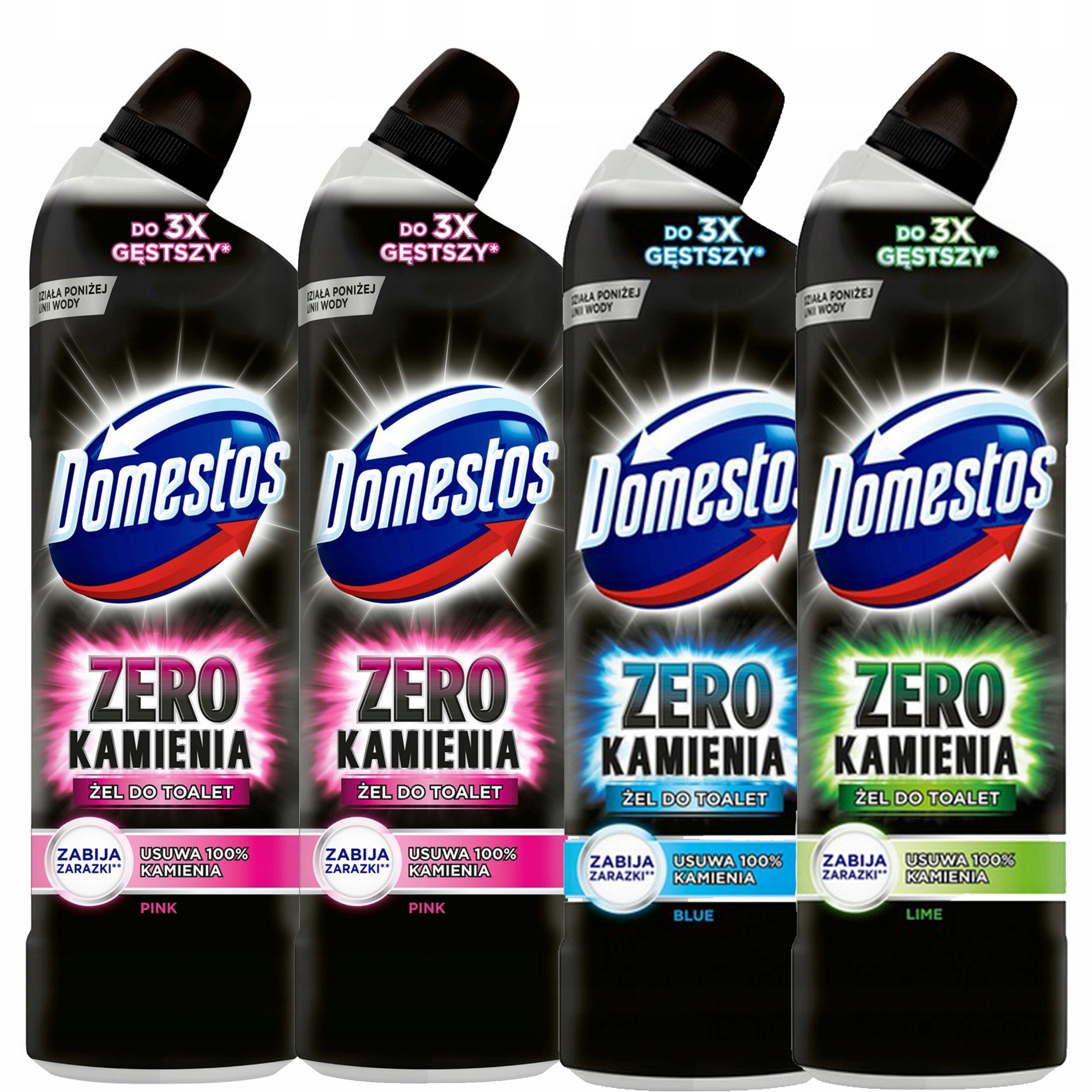 

Domestos Zero Kamienia Pink Żel Toaleta Wc 4x750ml