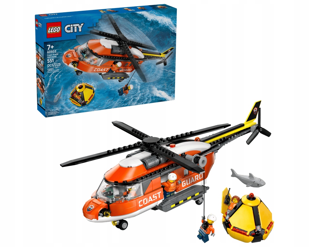 Lego 60503 City Helikoptéra pobřežní stráže 7+ 551ks