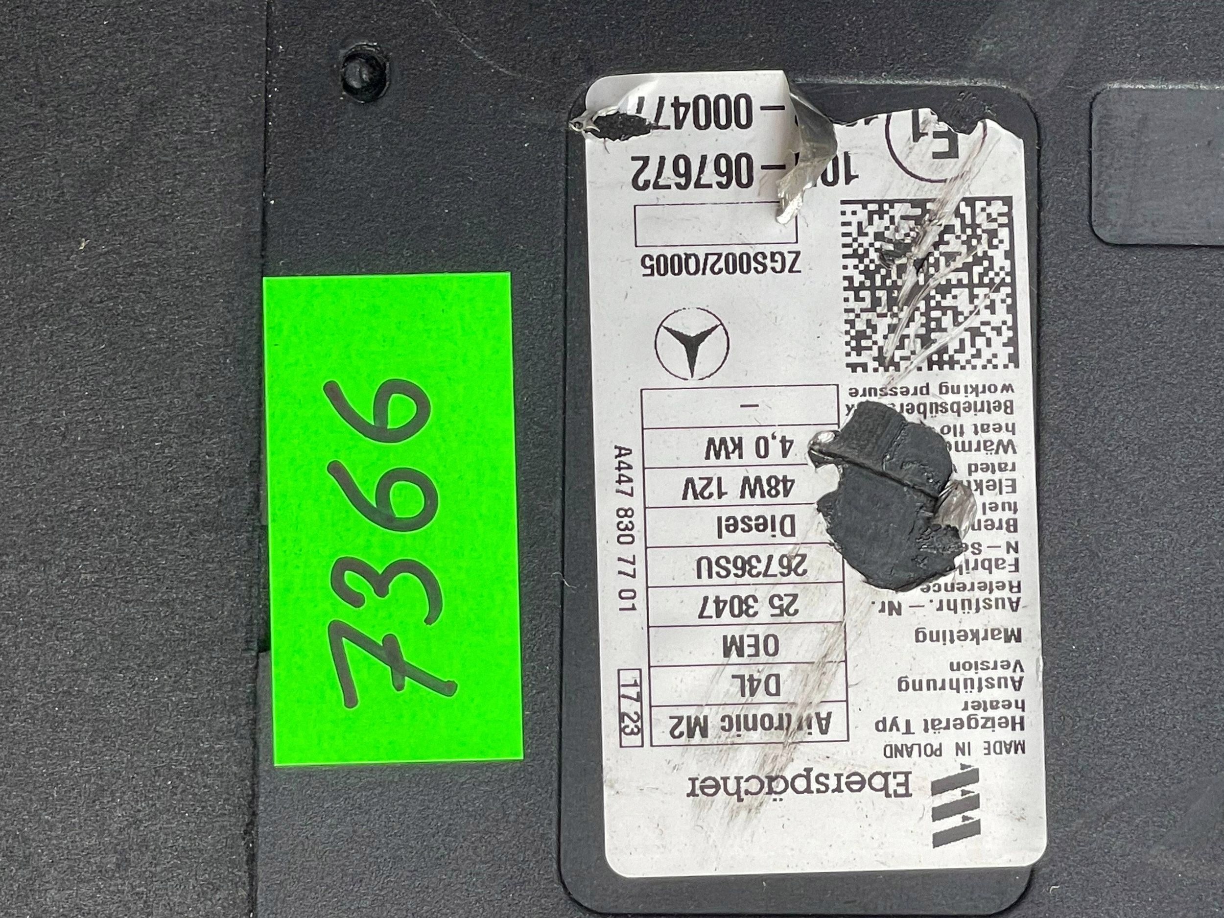 MERCEDES V KLASA W447 ohřívač WEBASTO 4478307701 -!J