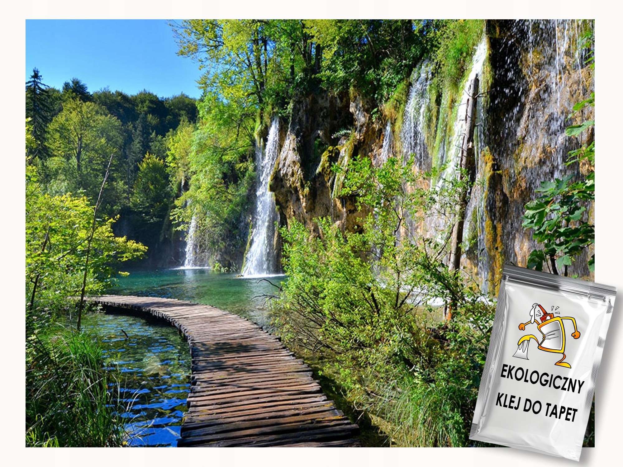Fototapeta Flizelina Krajina Příroda Vodopád Kladka 200x140 lepidlo