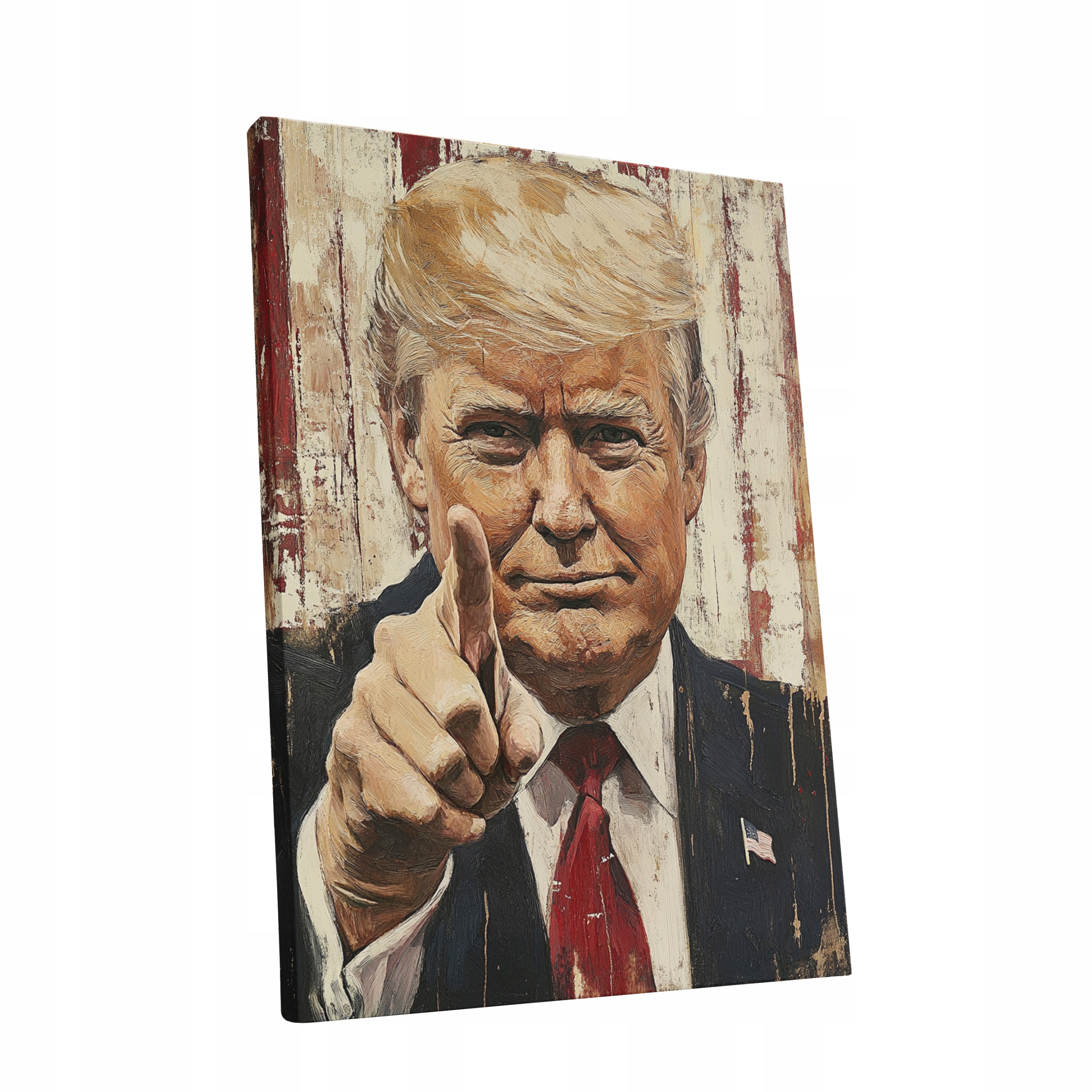 Obraz na plátně Portrét Donalda Trumpa v obývacím pokoji Trumpa dárek 90x120